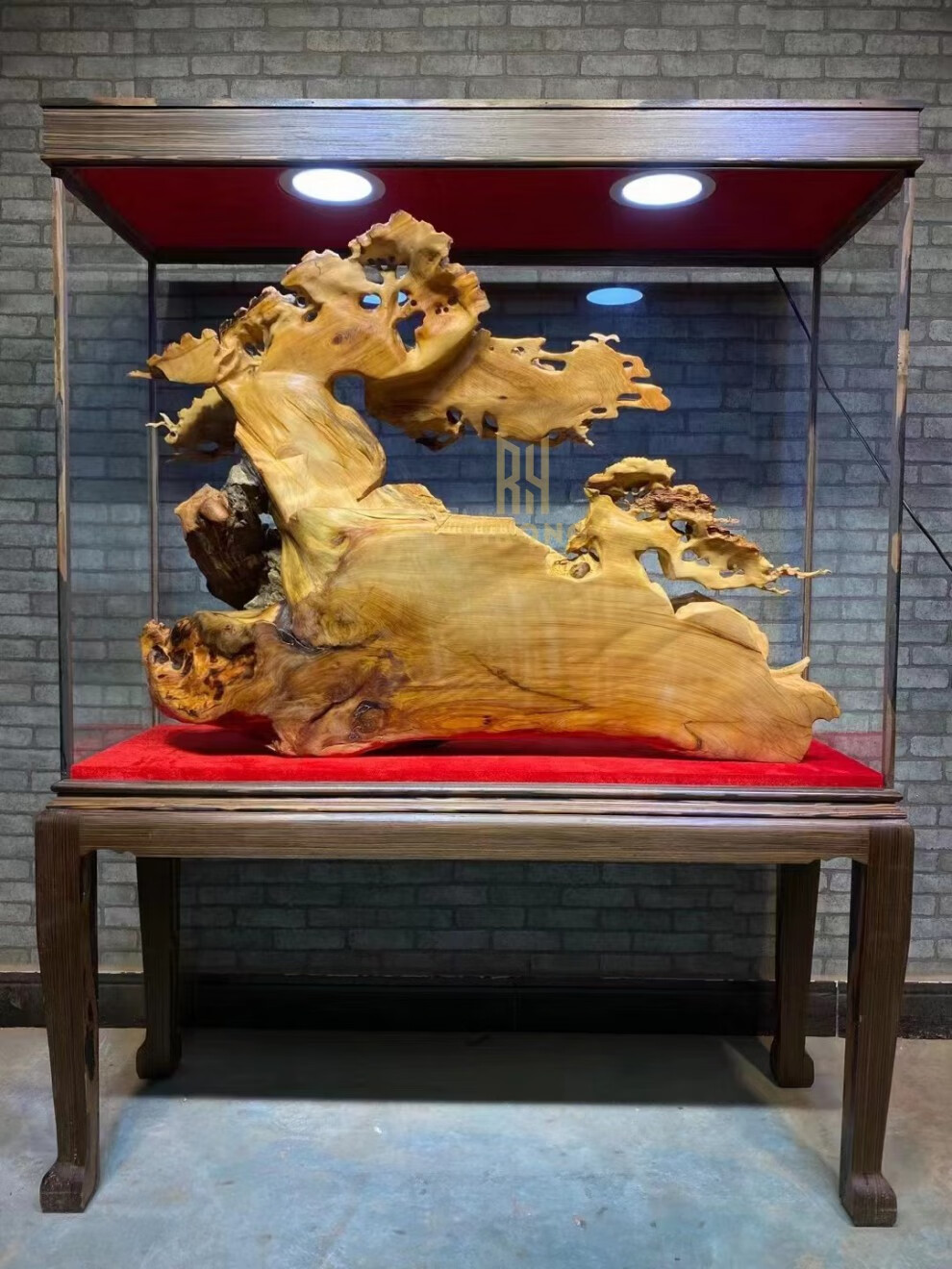 易蓉崖柏一帆风顺根雕摆件办公室大厅大型木雕装饰品招财公司店铺乔迁