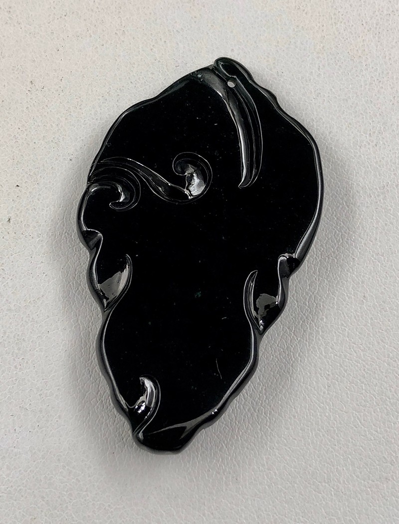 发源地老坑帝王绿底色墨翠龙头霸业吊坠手工雕刻翡翠玉佩玉石珠宝项链