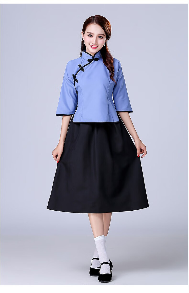 柠潮民国装学生演出服五四青年装表演服装男装民国风学生装女装古装