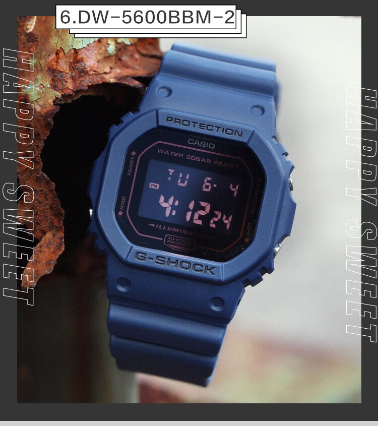 【全国联保】卡西欧(casio)男表g-shock小方块手表王一博同款防水防震