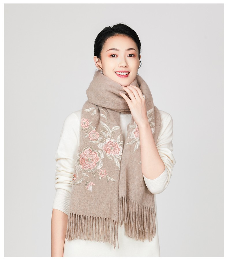 塔驰密司touchmissx0a围巾披肩女士冬季百搭丝巾羊毛礼盒妈妈保暖羊绒