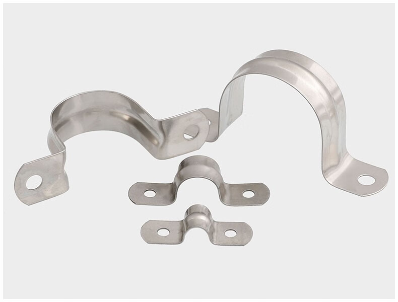 304/201不锈钢半边码pvc管码管夹喉箍u型卡管卡骑马卡 ppr 水管固定