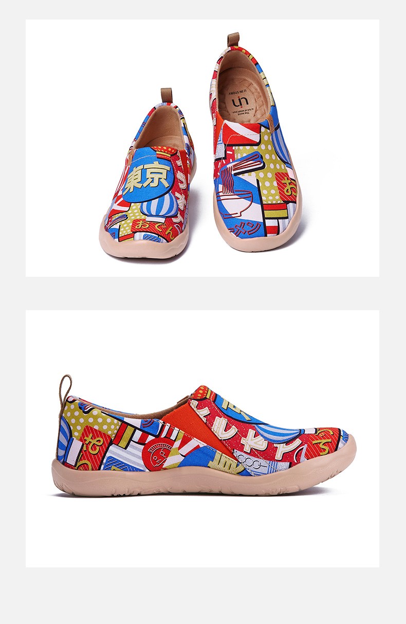 uin彩绘旅行鞋托莱多1原创设计师品牌休闲女鞋超轻透气涂鸦鞋一脚蹬