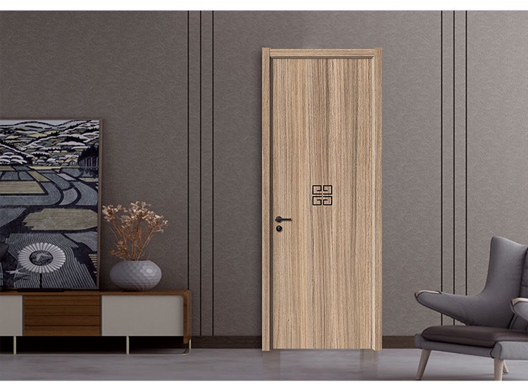 希爵木门定制室内门卧室门铁刀木本色原木风防水降噪家用型 茶色