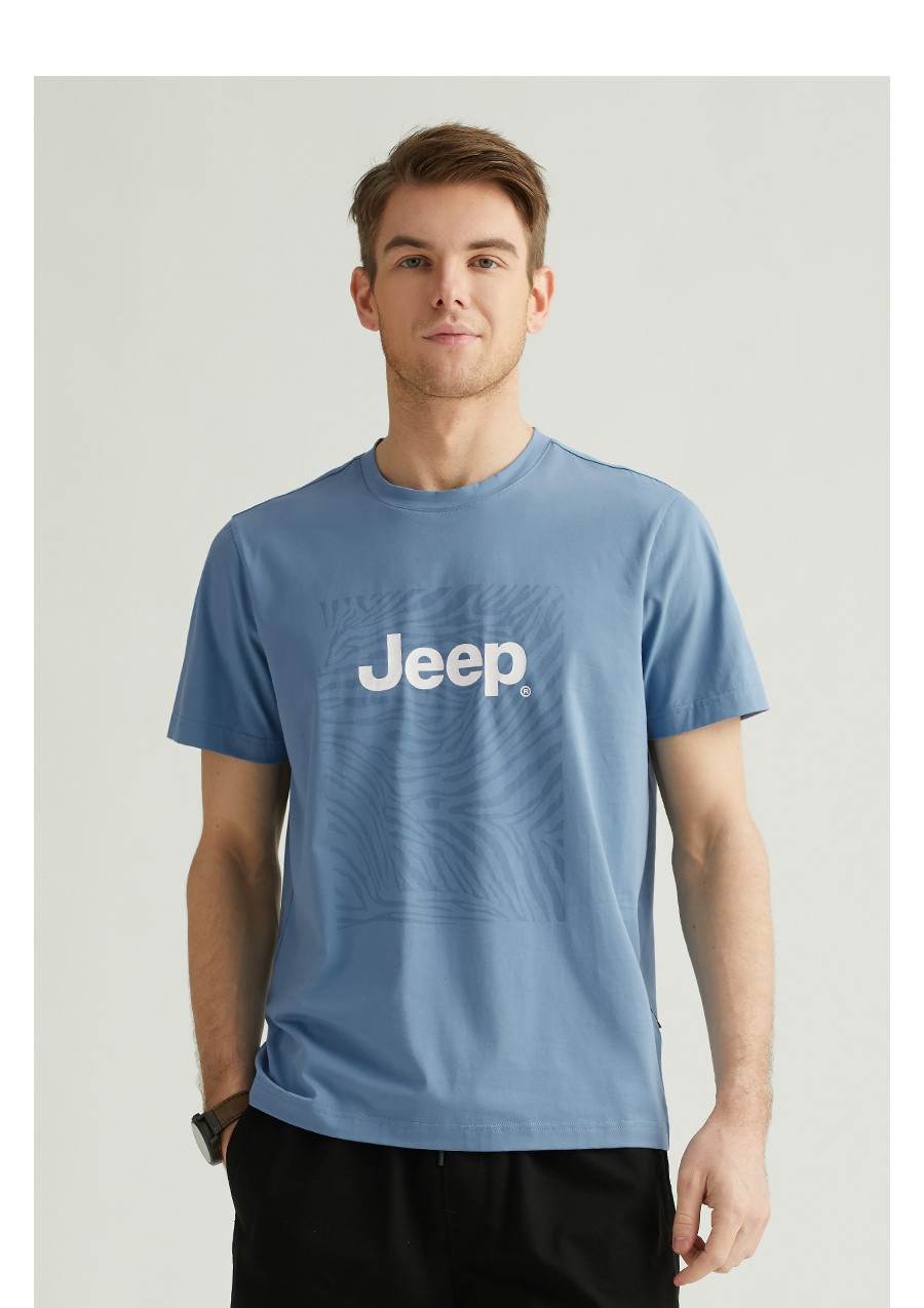 官方旗舰jeep吉普男装2022夏季新款男士体恤时尚休闲短袖t恤男薄款微