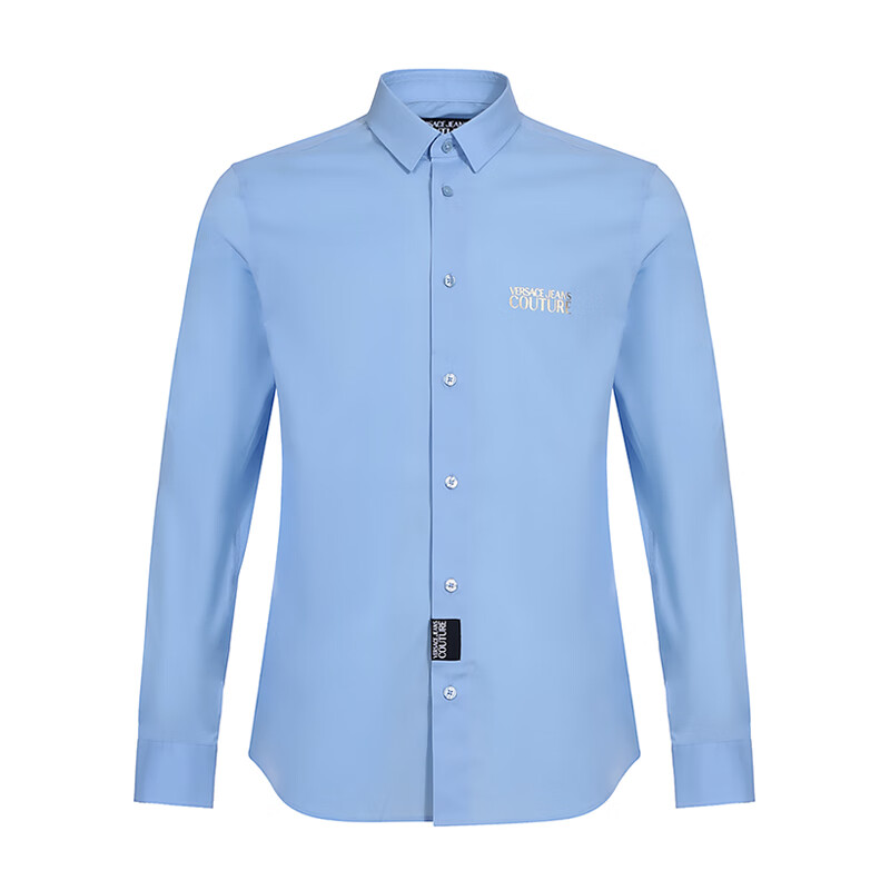 jeans couture 范思哲 男士长袖衬衫 b1gva6s0 30205 899 黑色logo