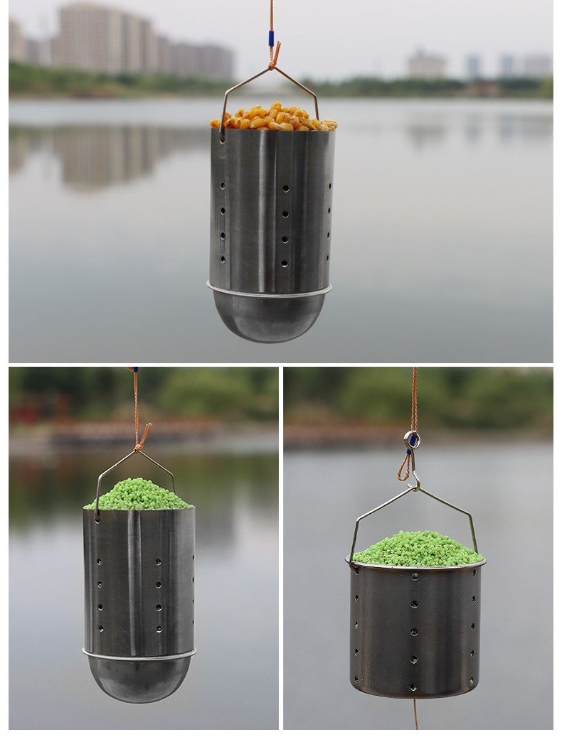 浮水打窝神器不锈钢打窝器定点沉底渔具筏钓配件钓鱼用品勺投饵器沉底