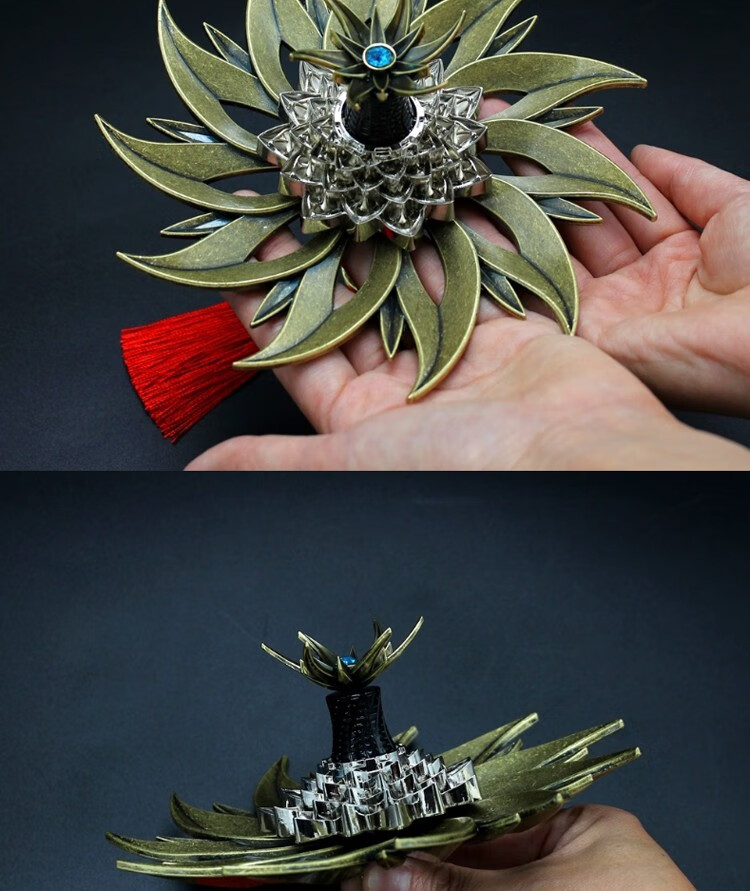 斗罗大陆 大号一比一唐三佛怒唐莲可旋转陀螺合金模型摆件18cm 佛怒唐