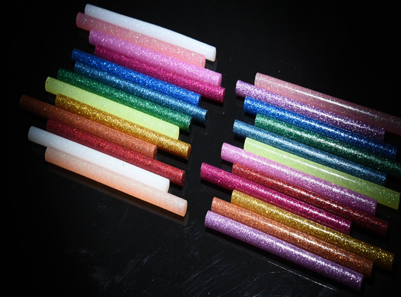 彩色胶棒炫彩热熔胶棒高粘闪光电热胶条胶棒7mm11mm强力家用定制7mm