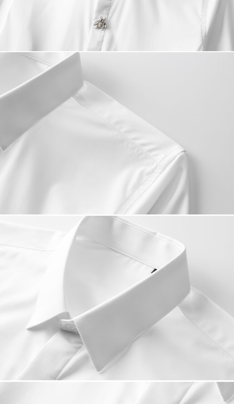 nxuanjack南玄杰克官方男士衬衫长袖小蜜珠绣手工缝制门襟装饰修身不