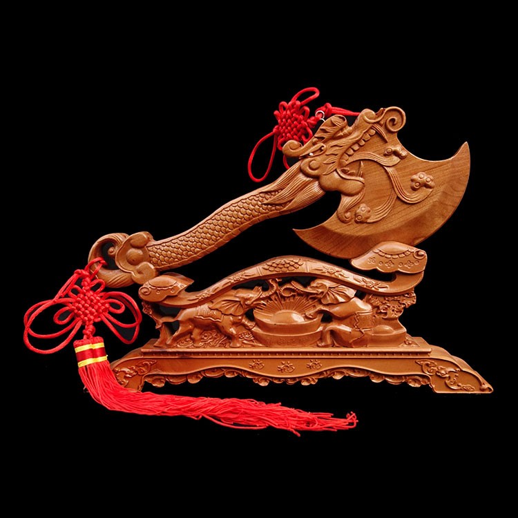 曼森雅诺 开光桃木斧子搬家乔迁斧头摆件吉祥如意客厅风水装饰礼品