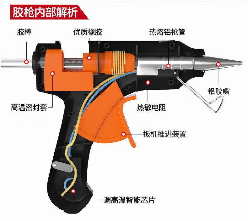 赣春 热熔胶枪家用胶抢胶棒手工制作棒棒胶水胶条热