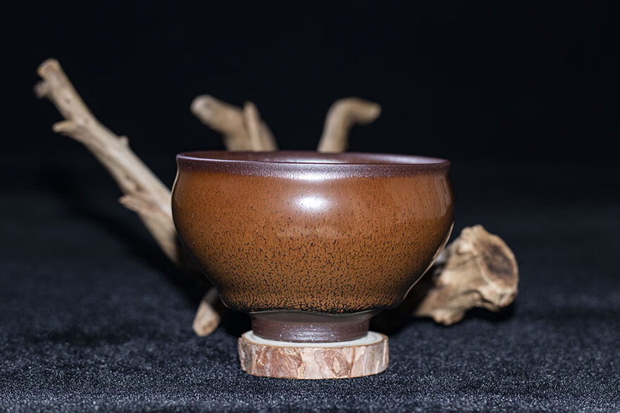 柴烧兔毫盏刘学明建阳建盏茶具非实物拍照口径9b93