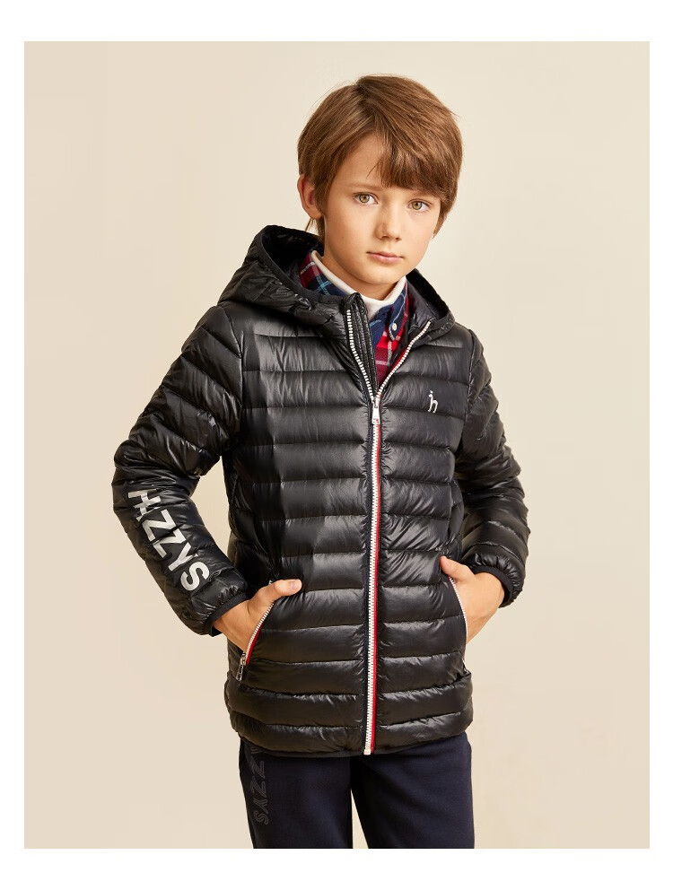 hazzys哈吉斯品牌童装男童羽绒服冬季新品儿童羽绒服轻薄款中大童