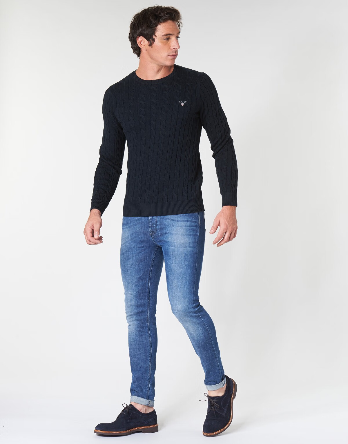 gant甘特男装时尚休闲针织衫黑色春秋款8050501433黑色m