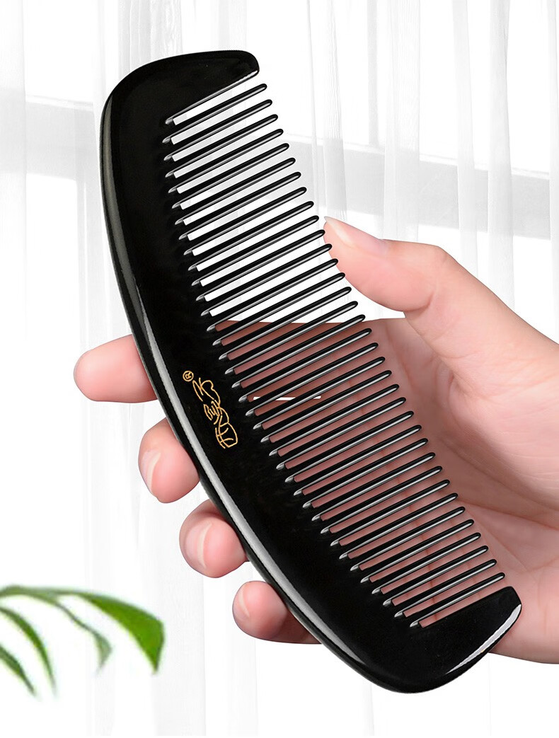 西溪子牦牛角纯牛角梳子正品天然大号加厚直发梳女家用防静电脱发牦