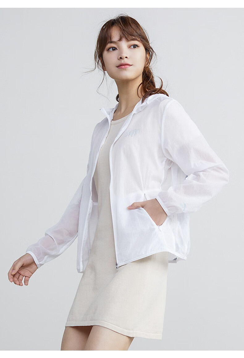安踏外套女防晒衣2022夏季新款薄透气连帽防晒衣梭织风衣上衣