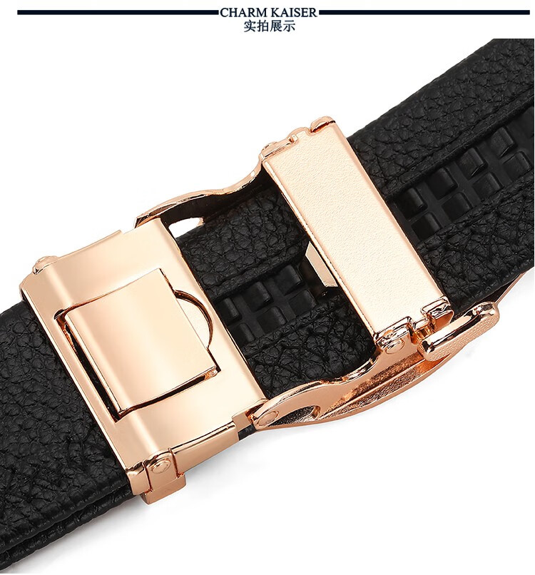 【charm kaiser】欧美潮流男士自动扣皮带男真皮自动扣腰带带个性小