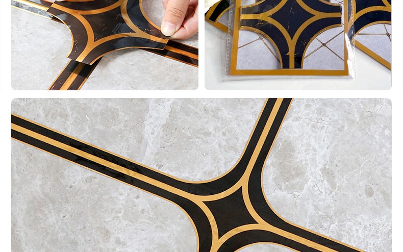 瓷砖美缝贴纸地面贴自粘线条对角贴防水耐磨客厅地面地砖装饰贴条