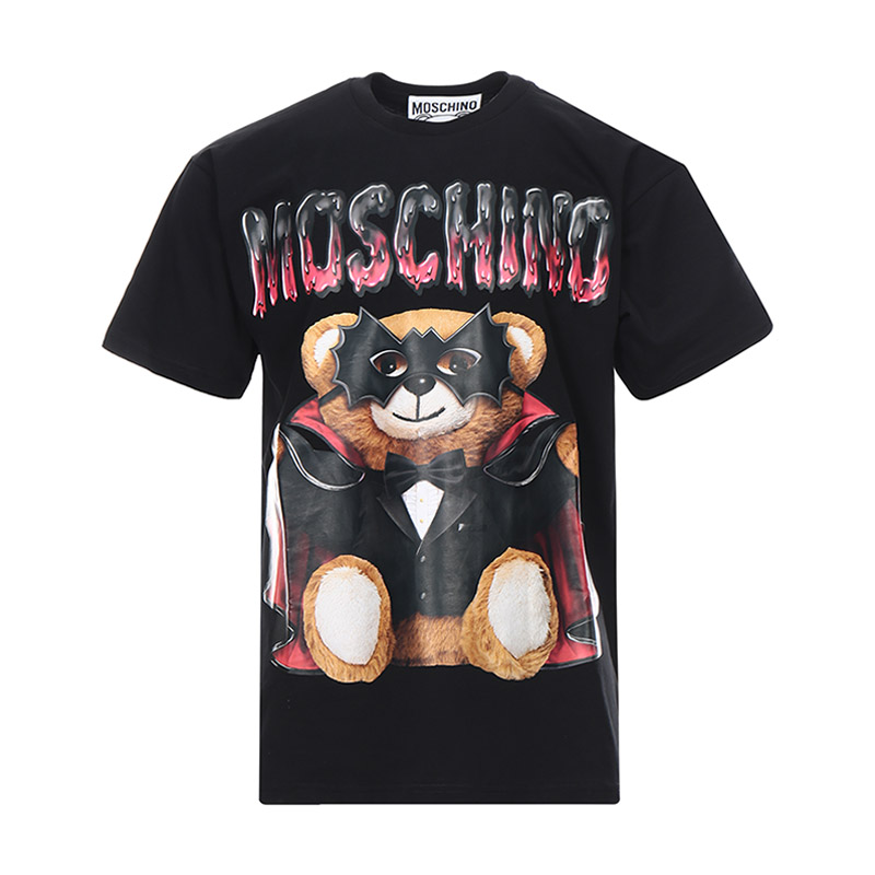 moschino 莫斯奇诺 男士泰迪熊图案棉质宽松版圆领短袖t恤 zv0702