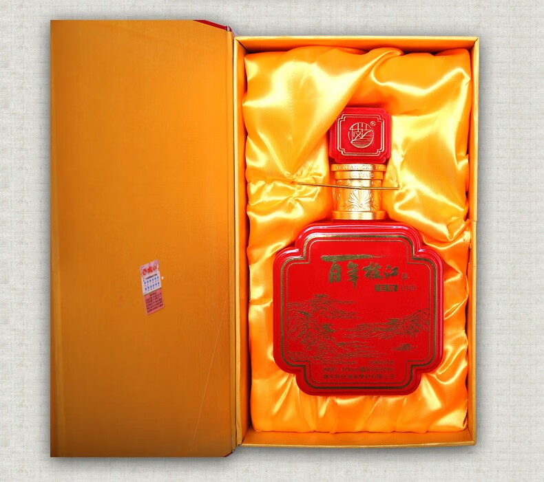 42百年枝江红坊500ml1礼盒装浓香型酒