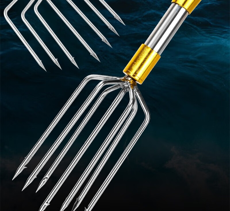 carina duek叉鱼钢叉带杆捕鱼渔叉不锈钢刺鱼器倒刺扎鱼套装加长 十一