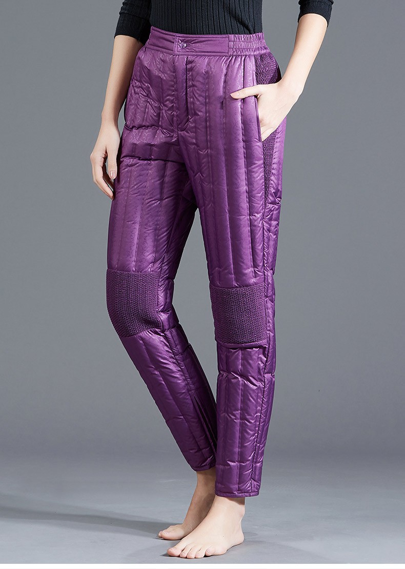 【活动款】恒源祥女装羽绒裤加厚花纹 茄紫色 175【图片 价格 品牌 报