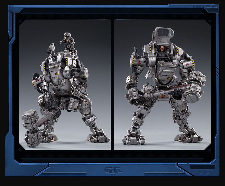 暗源机甲模型钢骨兵人手办特种部队可动载人变形拼装机器人 钢骨h05型