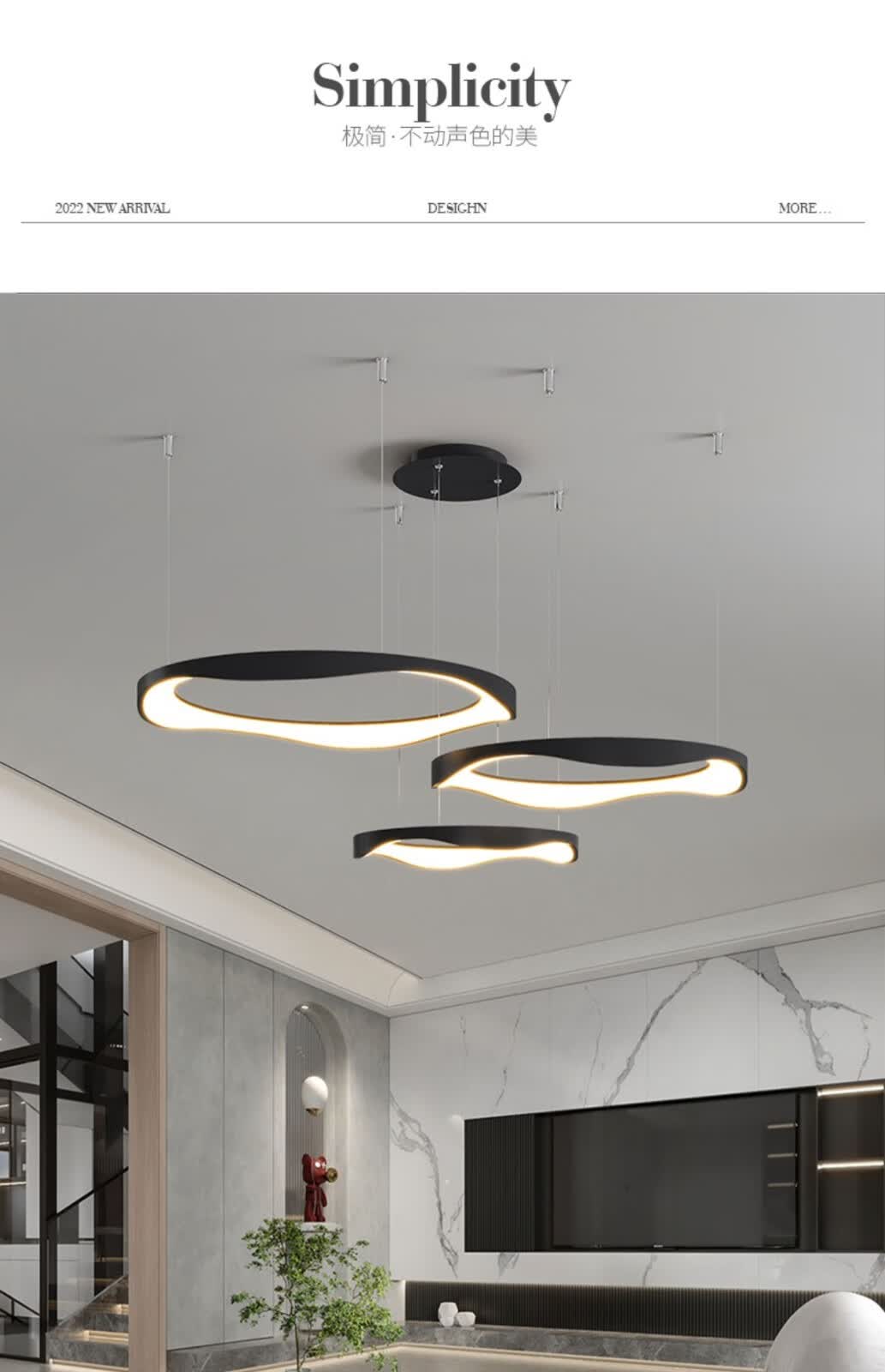 华艺照明(huayi) 华艺照明客厅吊灯现代简约灯饰2022年新款主灯大气