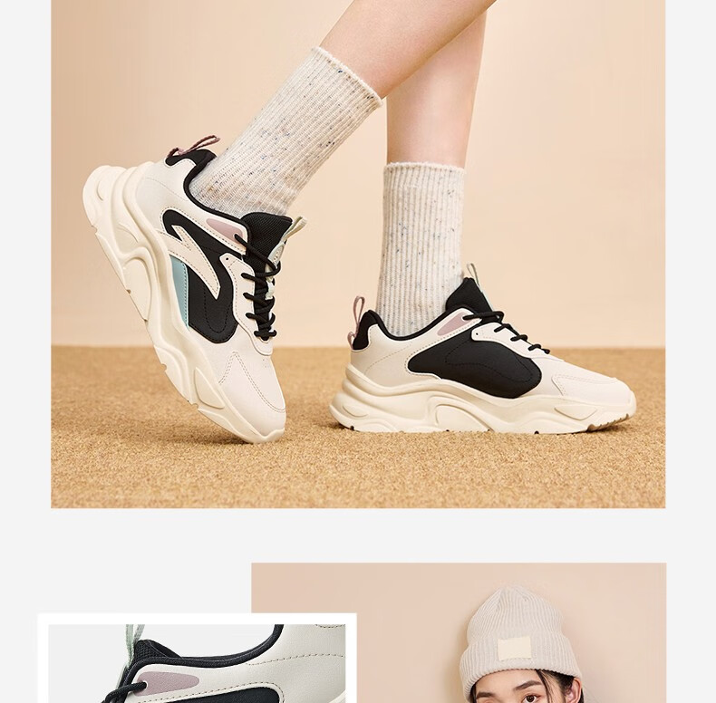 安踏小千禧运动鞋女鞋2022秋冬季新款轻便跑步鞋男拼接软底缓震跑鞋