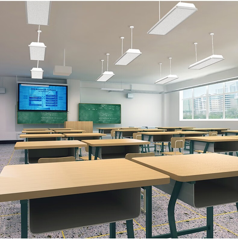 灯灵名牌大学同款教室吊灯高端办公室国标防眩光格栅灯学生护眼标图书