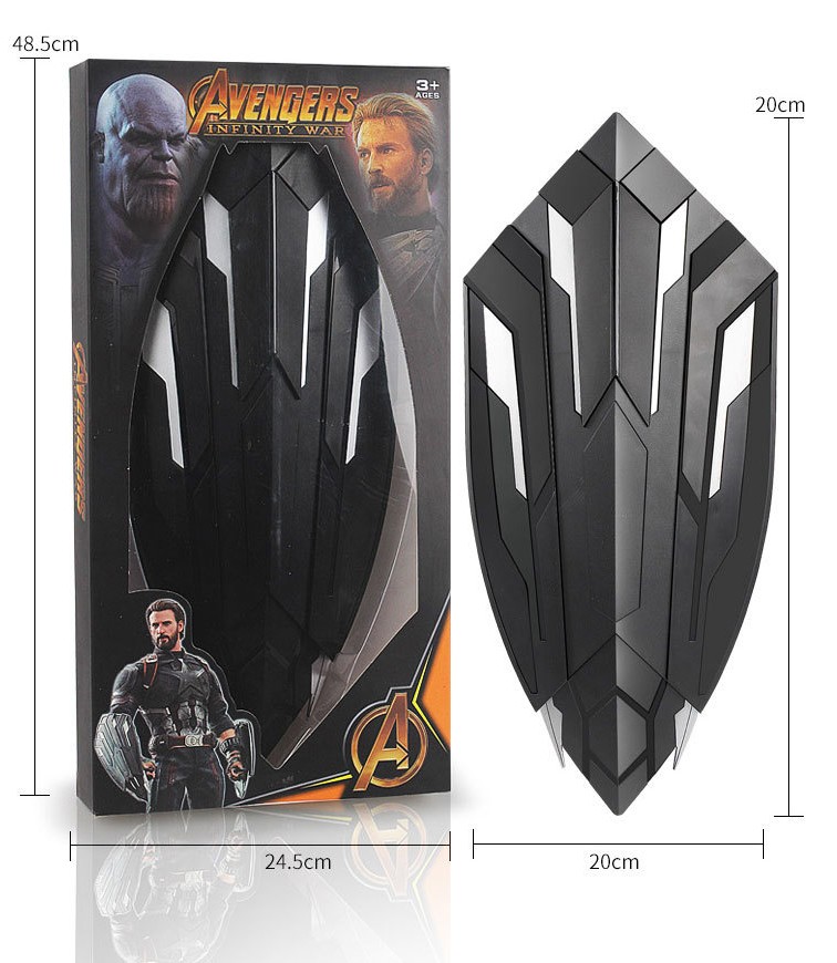 复仇者联盟美国队长盾牌全金属 瓦坎达振金新盾牌电动可伸缩战损版