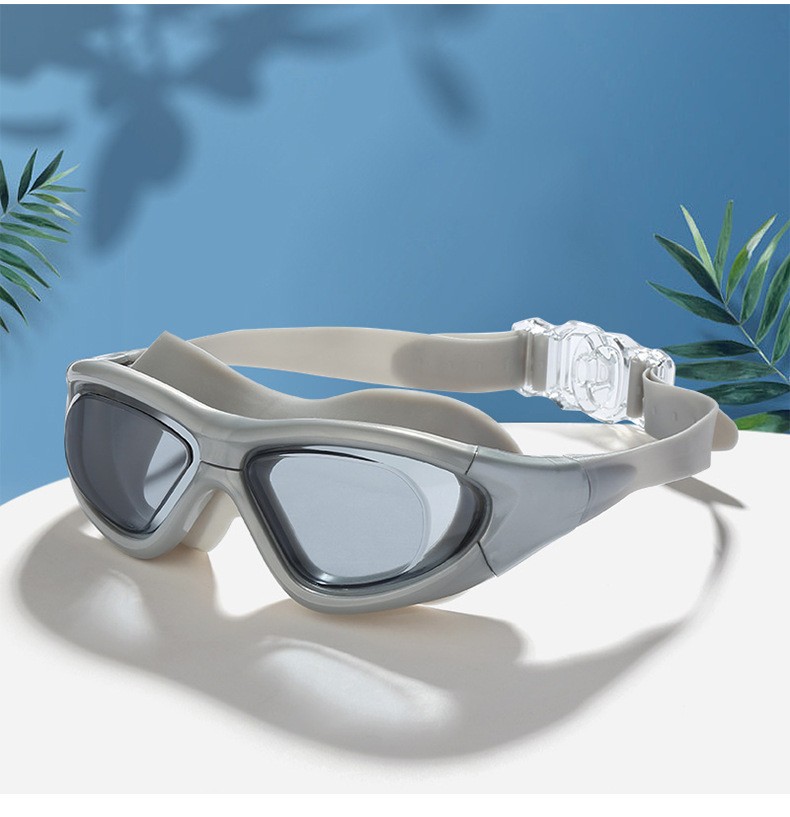 品牌游泳眼镜防水防雾透明高清男女式护目镜游泳装备舒适潜水大框泳镜