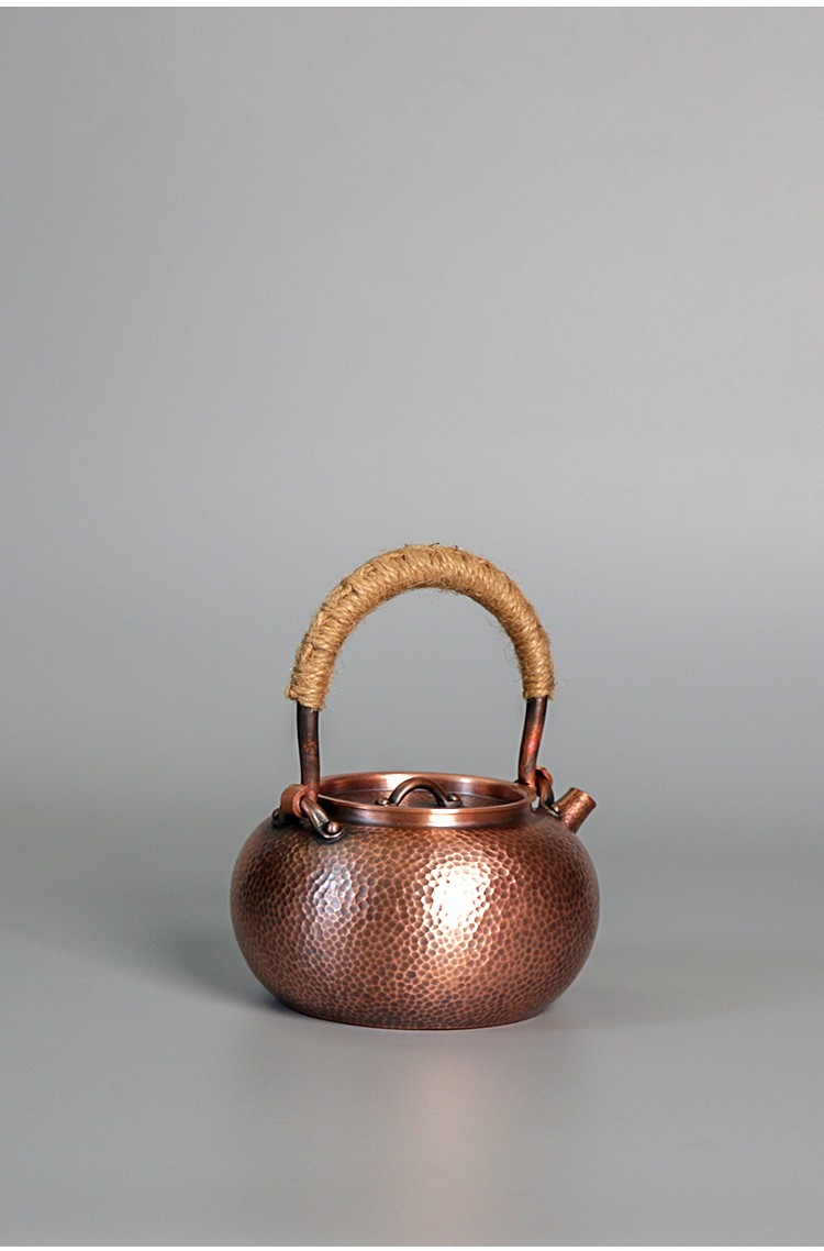 典湛手工小号铜壶纯铜茶壶提梁泡茶壶烧水铜壶功夫茶壶复古小壶750cc