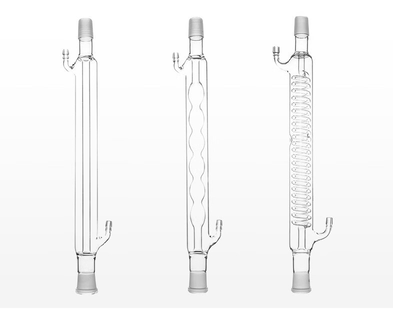 玻璃球形冷凝管直形冷凝器实验室用回流管蛇形冷凝管蛇形冷凝管400mm
