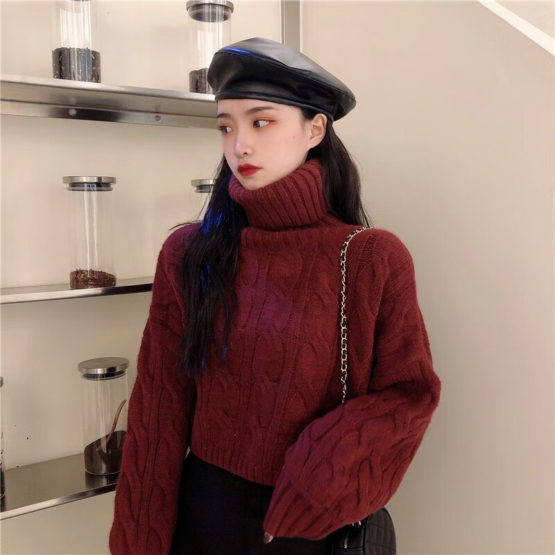 过年衣服女装秋冬2020新款洋气针织衫打底宽松圣诞红色毛衣上衣潮 深