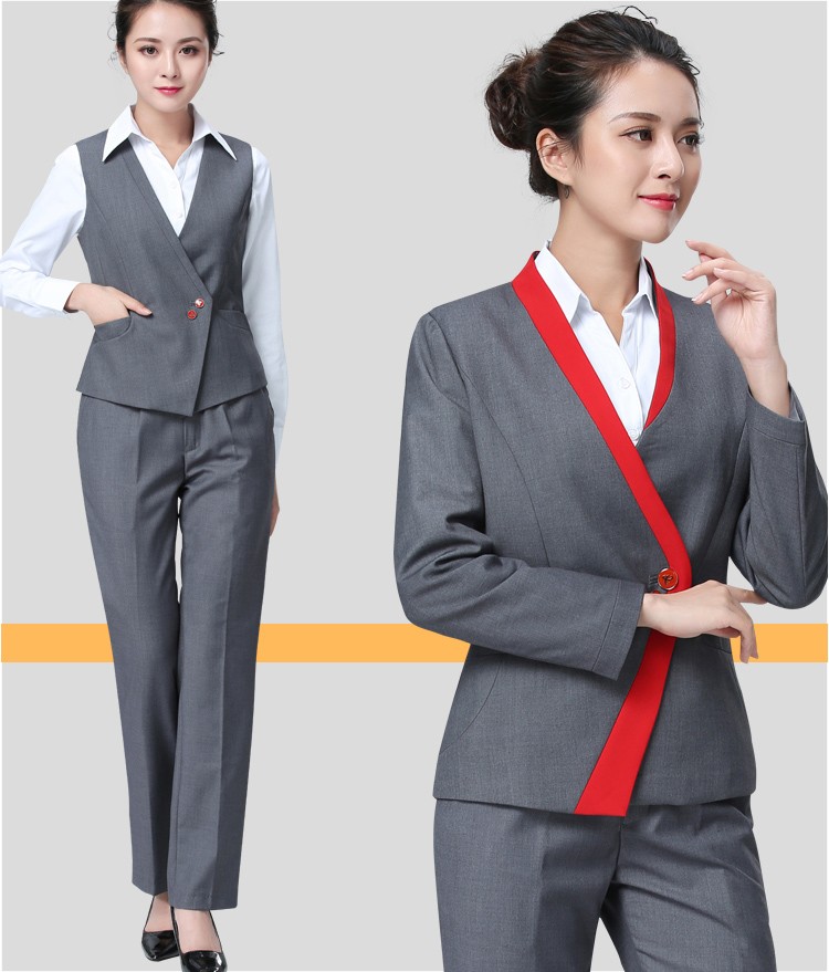 梵藜中国电信工作服女套装电信营业厅前台工装制服营业员外套裤子春秋