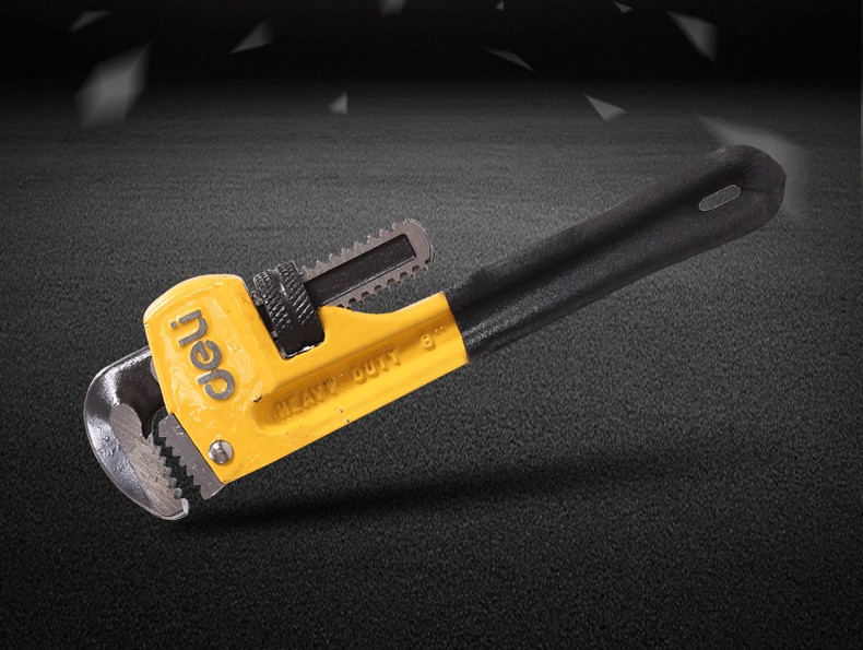 得力(deli)管钳8寸家用管子钳12寸自紧大号小管钳子多功能扳手水管