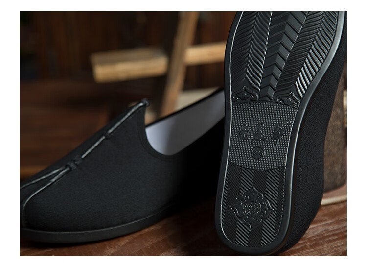 老美华春夏款传统老北京布鞋橡胶底礼服呢洒鞋休闲中国风鞋时尚爸爸鞋