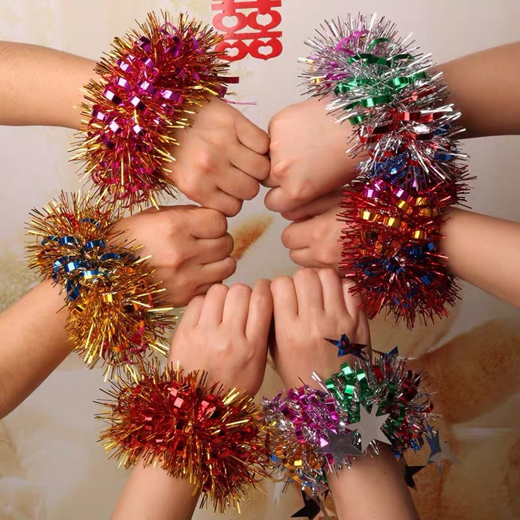 映容跳舞手腕花六一儿童节表演手环幼儿园舞蹈演出亮片手花装饰运动会