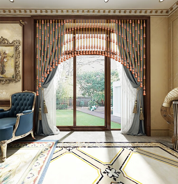 珠帘窗帘成品卧室门帘挂帘窗帘成品玄关过道隔断帘洗手间厕所挂吊帘