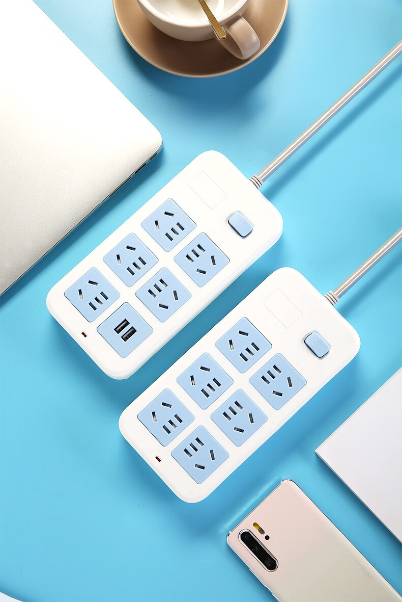 插板接线板电源转换器带线排插排电线延长线插线板lx五插位带usb28米