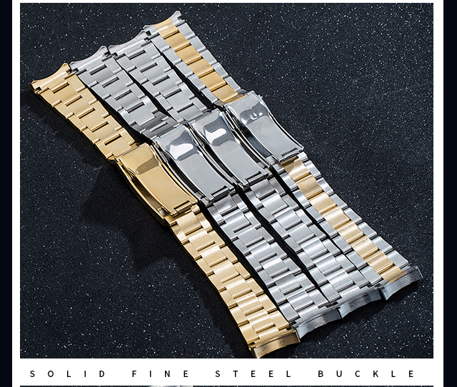 劳力士表带钢带男代用原装水鬼潜航者黑水鬼绿水鬼王手表带钢表链904l