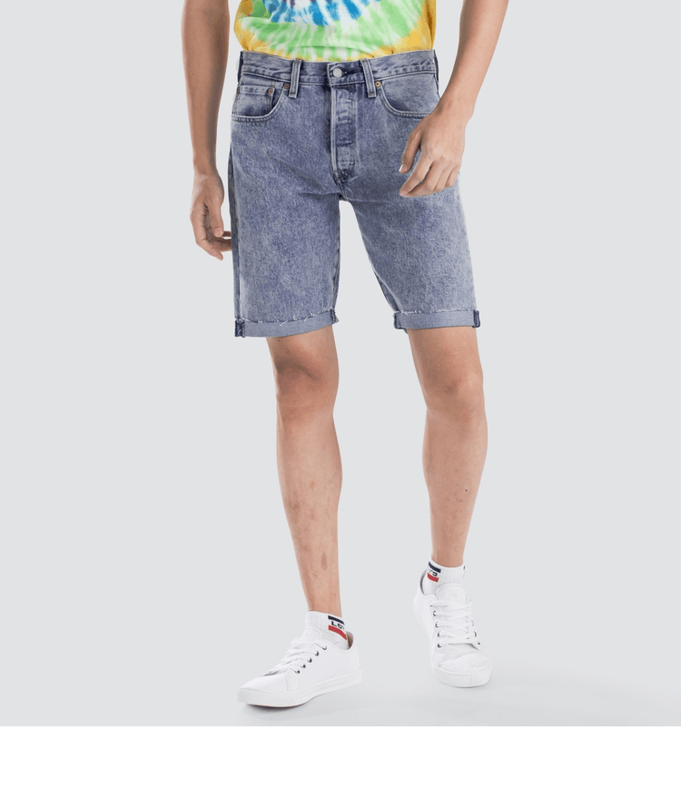 levis李维斯男士501经典直筒牛仔短裤345120069牛仔色28