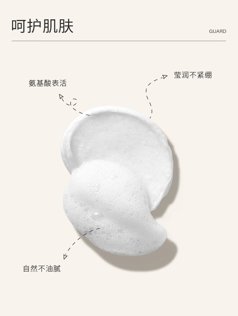 NVH 氨基酸洗面奶面部去油清洁净爽干皮洁面乳柔和男女生 120g 洁面单支120g