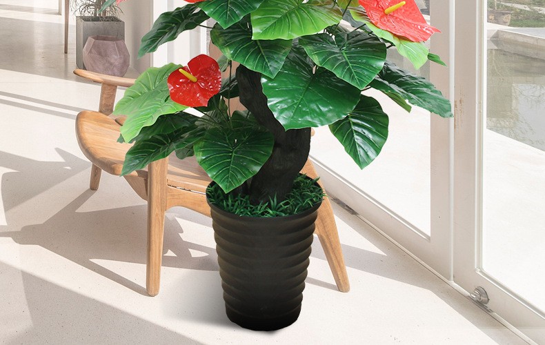 假花仿真花客厅摆件大型红掌盆景摆设塑料花落地花卉室内装饰植物盆栽