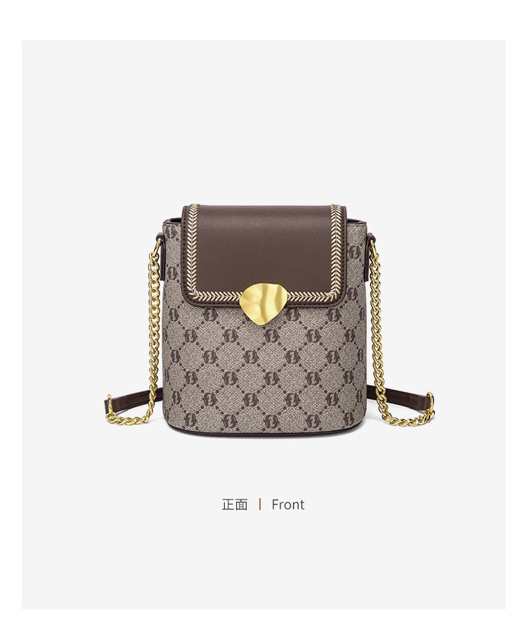 母亲节礼物马克华菲包包女包牛皮单肩斜挎包女手机包菱格包链条包礼物