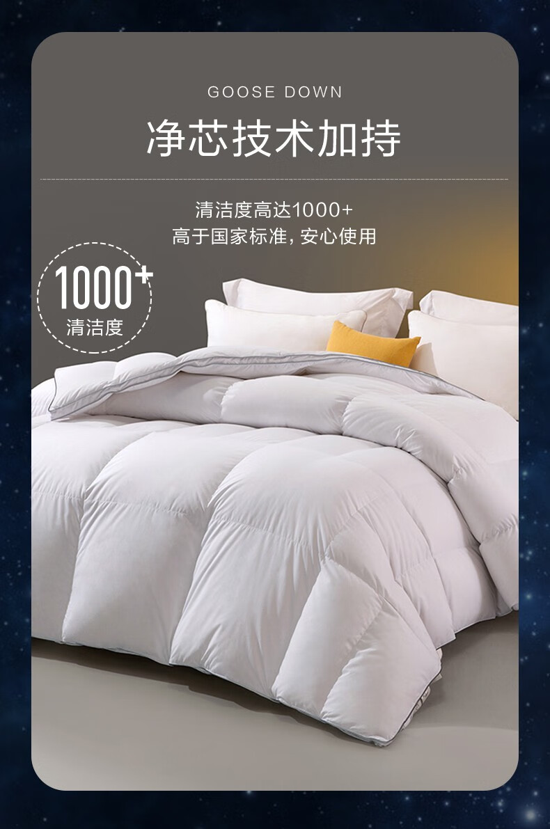 罗莱(luolai) 家纺95鹅绒被秋冬加厚保暖羽绒被子冬天被芯 升级加厚