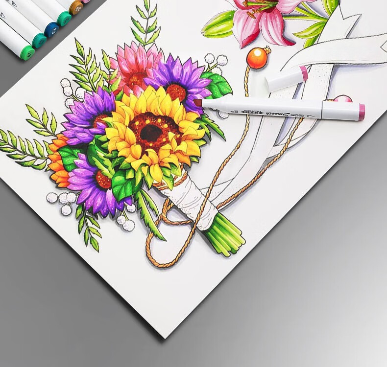 思进sijin马克本马克笔专用纸8k绘画纸a4画画纸漫画纸专业用纸儿童