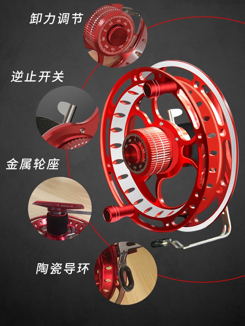 流云谷麦轮推荐谷麦钓前打轮手拨轮前打竿专用轮钓鱼泄力八卦轮谷麦